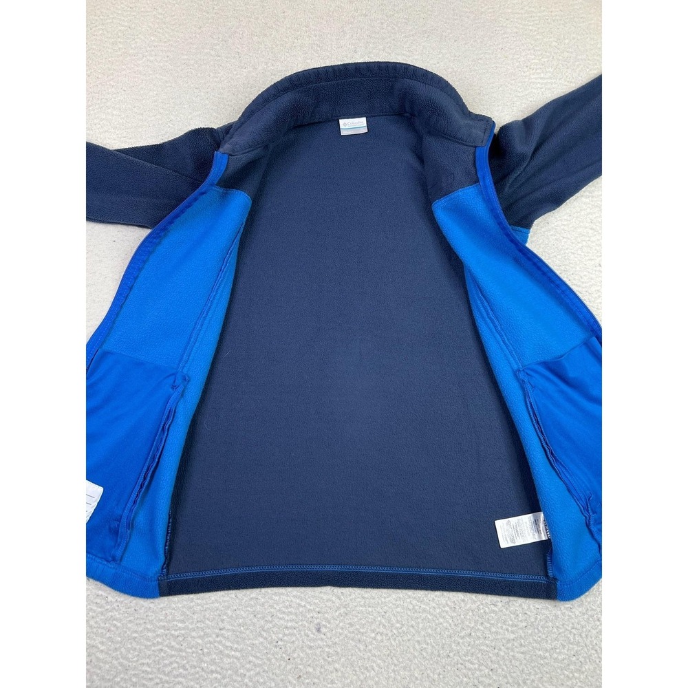 Columbia Fleece Jacket Youth XL 18/20 Blue Colorblock Omni Heat Full Zip - Picture 5 of 10